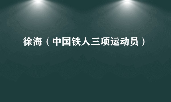 徐海（中国铁人三项运动员）
