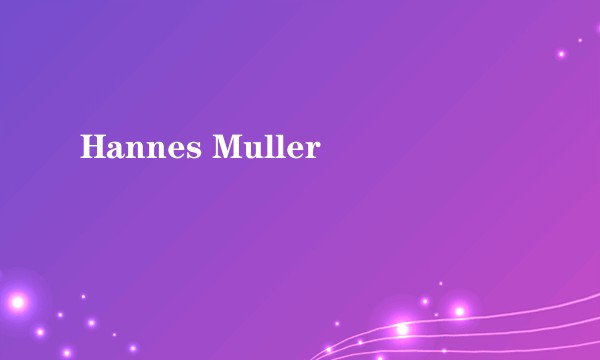Hannes Muller