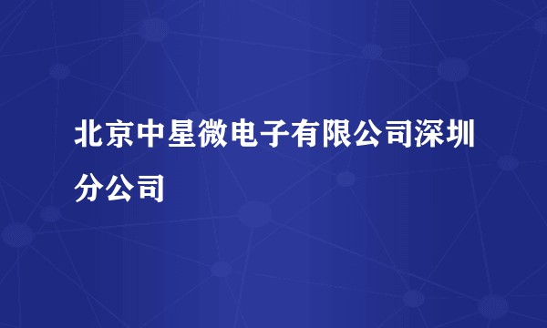 北京中星微电子有限公司深圳分公司