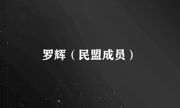 罗辉（民盟成员）
