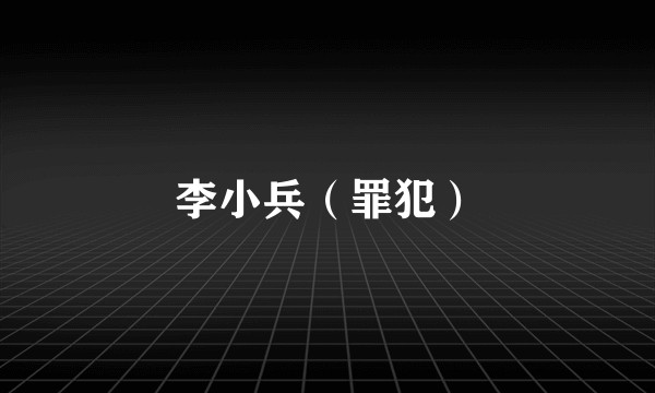 李小兵（罪犯）