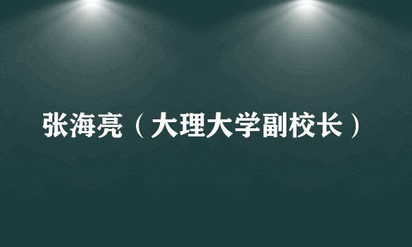 张海亮（大理大学副校长）
