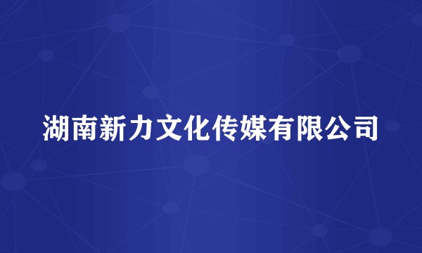 湖南新力文化传媒有限公司