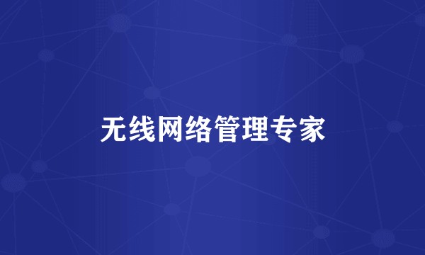 无线网络管理专家