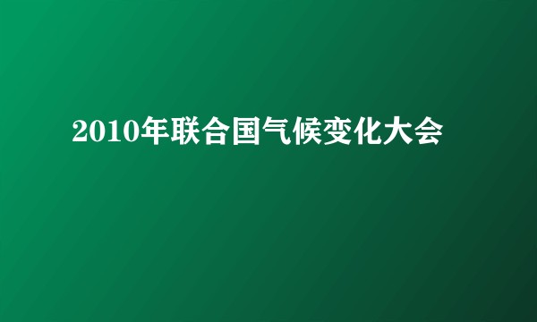 2010年联合国气候变化大会