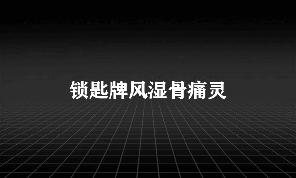 锁匙牌风湿骨痛灵