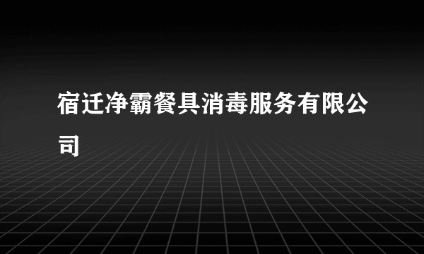 宿迁净霸餐具消毒服务有限公司