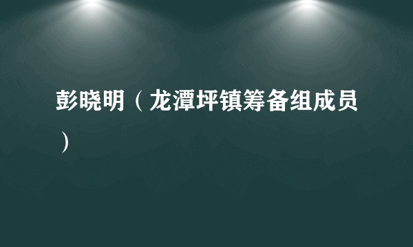 彭晓明（龙潭坪镇筹备组成员）
