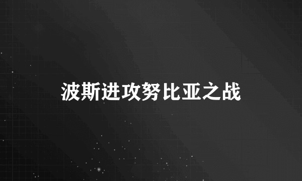 波斯进攻努比亚之战