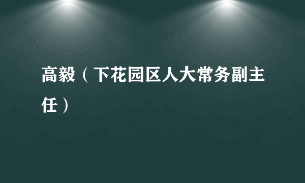 高毅（下花园区人大常务副主任）