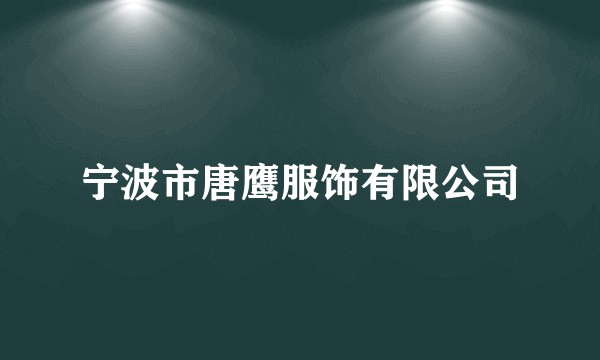 宁波市唐鹰服饰有限公司