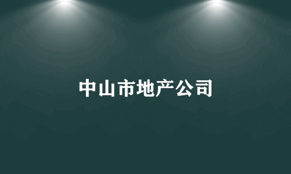 中山市地产公司