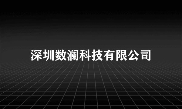 深圳数澜科技有限公司