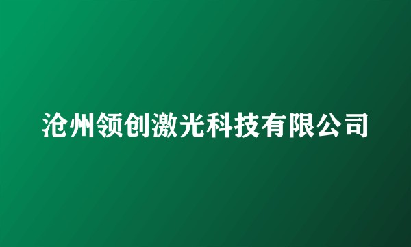 沧州领创激光科技有限公司