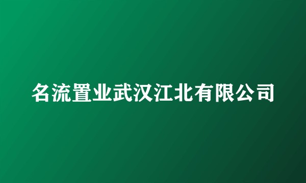 名流置业武汉江北有限公司