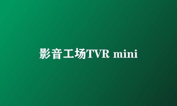 影音工场TVR mini