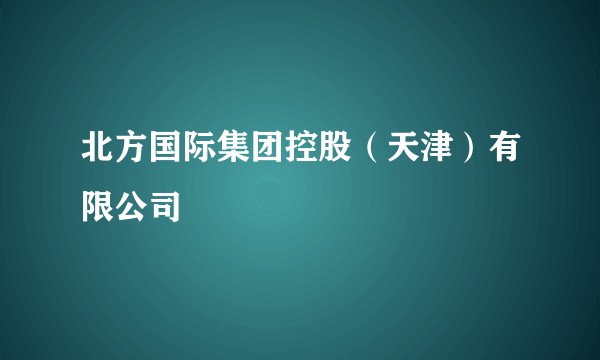 北方国际集团控股（天津）有限公司
