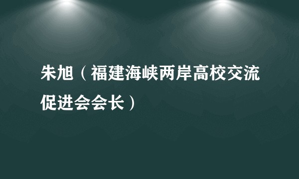 朱旭（福建海峡两岸高校交流促进会会长）