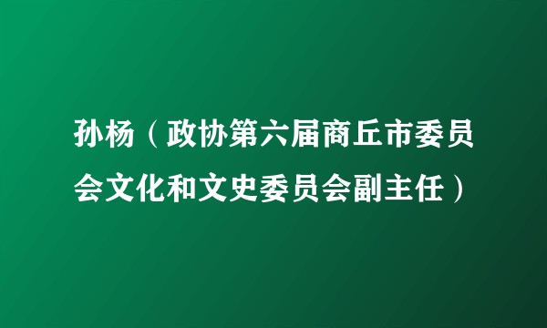 孙杨（政协第六届商丘市委员会文化和文史委员会副主任）