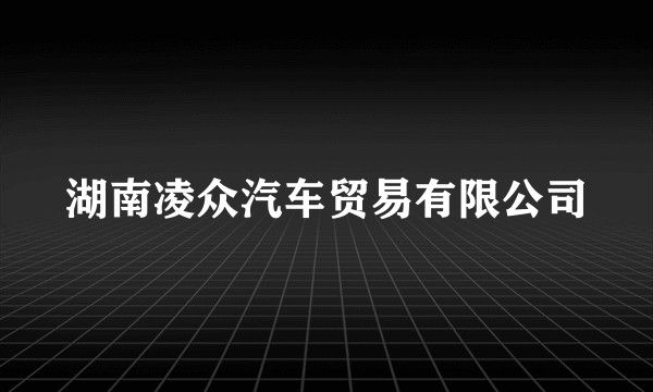 湖南凌众汽车贸易有限公司