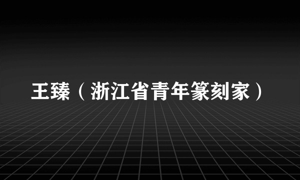 王臻（浙江省青年篆刻家）