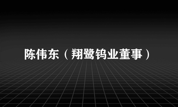 陈伟东（翔鹭钨业董事）