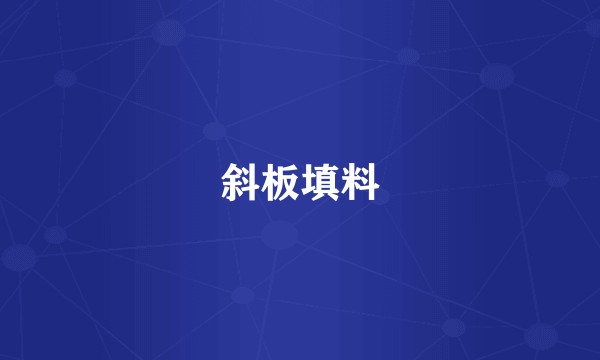 斜板填料