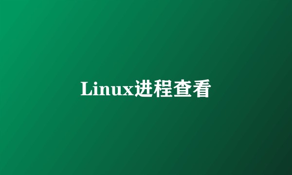 Linux进程查看