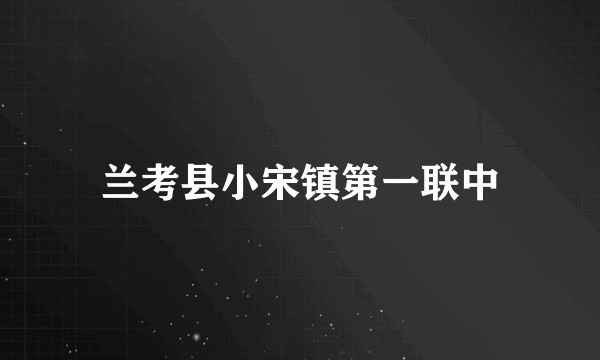 兰考县小宋镇第一联中