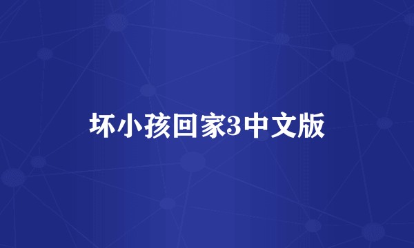 坏小孩回家3中文版
