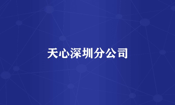 天心深圳分公司