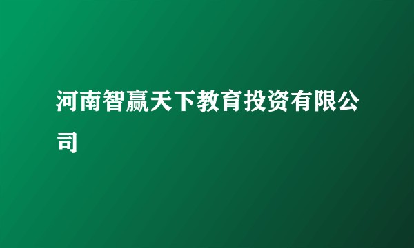河南智赢天下教育投资有限公司