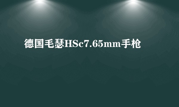 德国毛瑟HSc7.65mm手枪