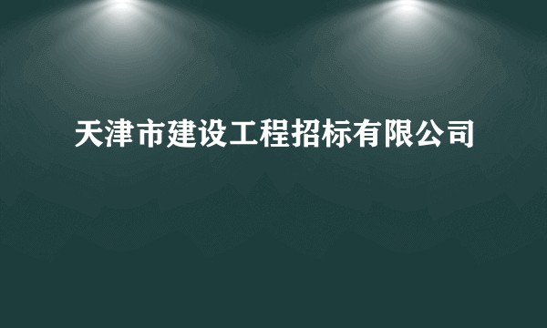 天津市建设工程招标有限公司