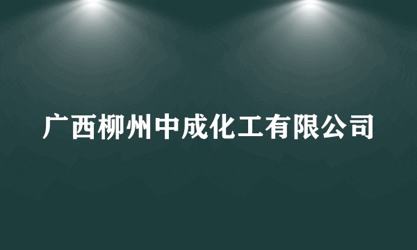 广西柳州中成化工有限公司