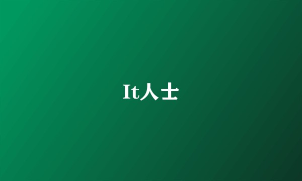 It人士