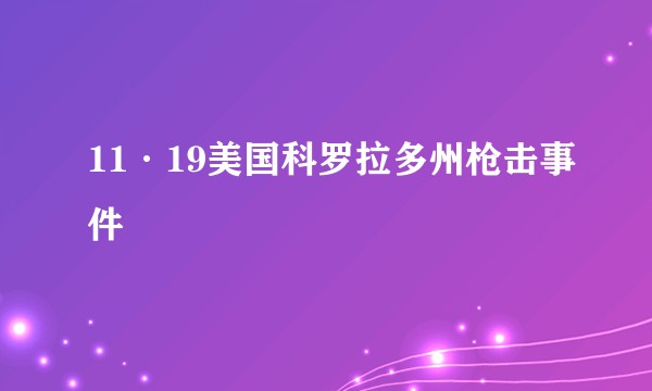 11·19美国科罗拉多州枪击事件