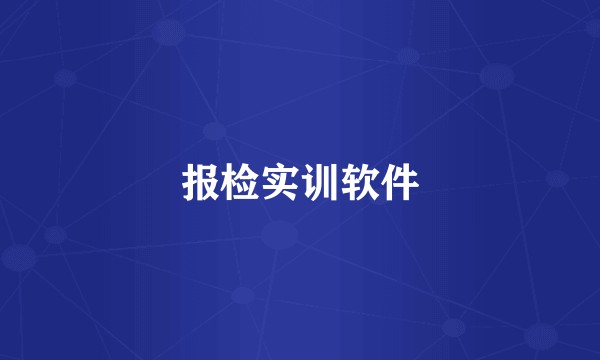 报检实训软件