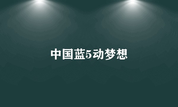 中国蓝5动梦想