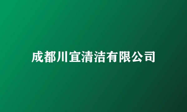 成都川宜清洁有限公司