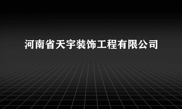 河南省天宇装饰工程有限公司