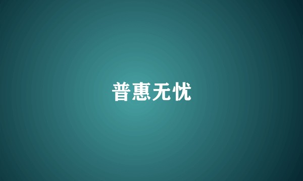 普惠无忧