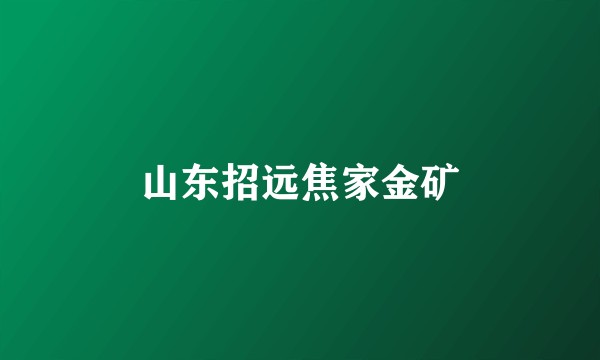 山东招远焦家金矿