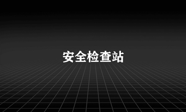 安全检查站