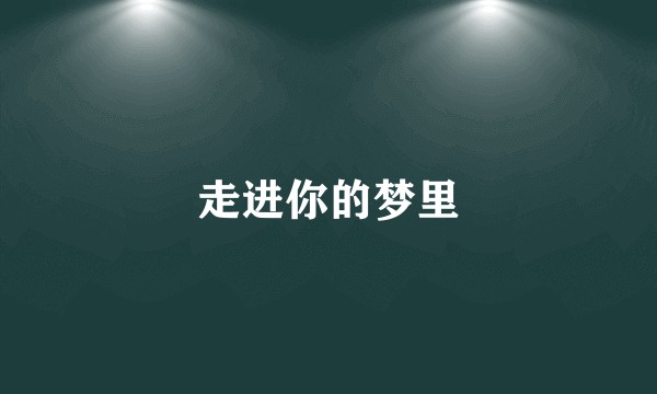 走进你的梦里