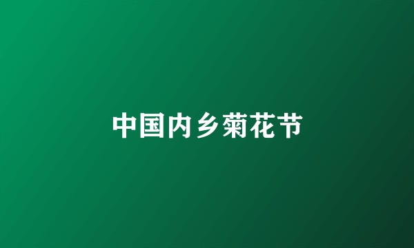 中国内乡菊花节
