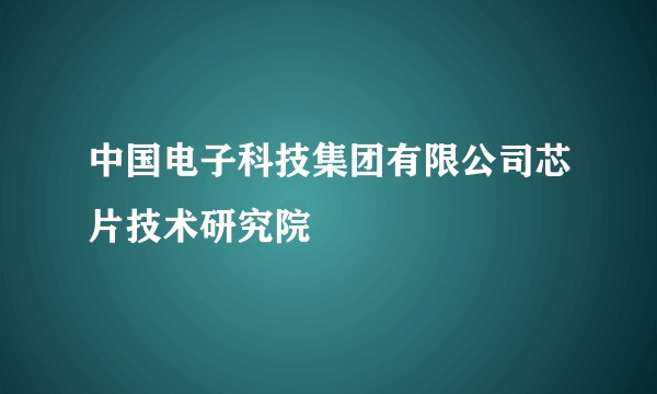 中国电子科技集团有限公司芯片技术研究院