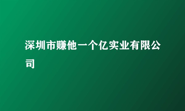 深圳市赚他一个亿实业有限公司