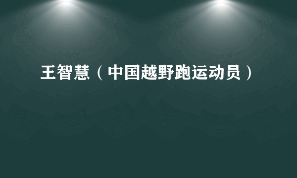 王智慧（中国越野跑运动员）