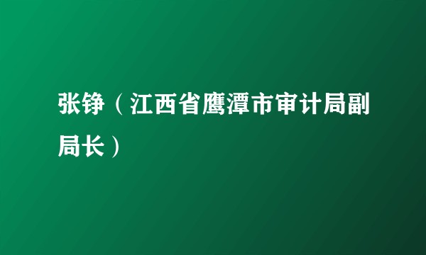 张铮（江西省鹰潭市审计局副局长）